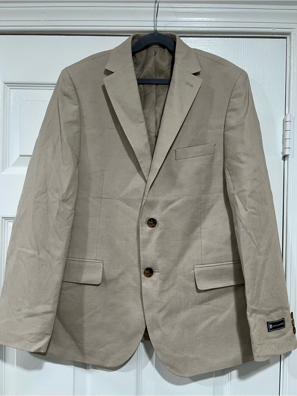 Brooks Beige Sport Coat - Two-Button Blazer